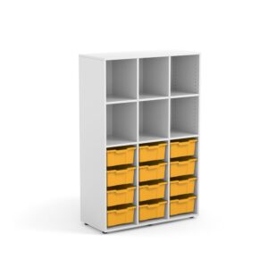 Organizador de material escolar Alice, mueble con ruedas y compartimentos para aulas