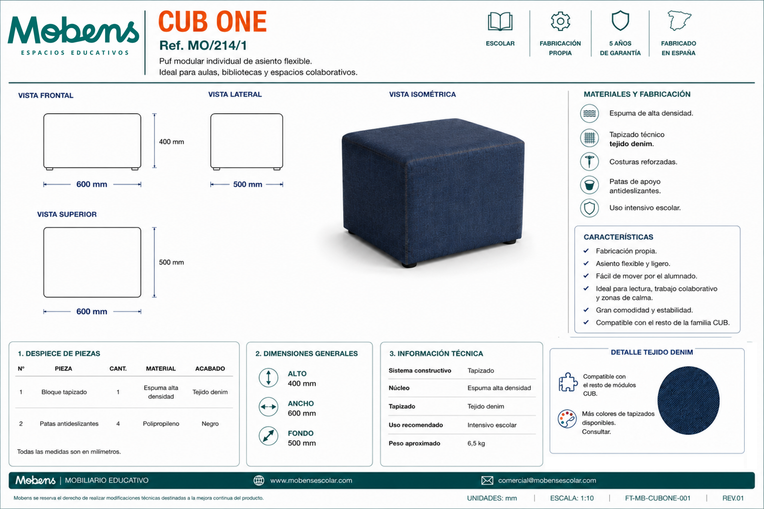 Cub ONE – Puf modular - Imagen 4