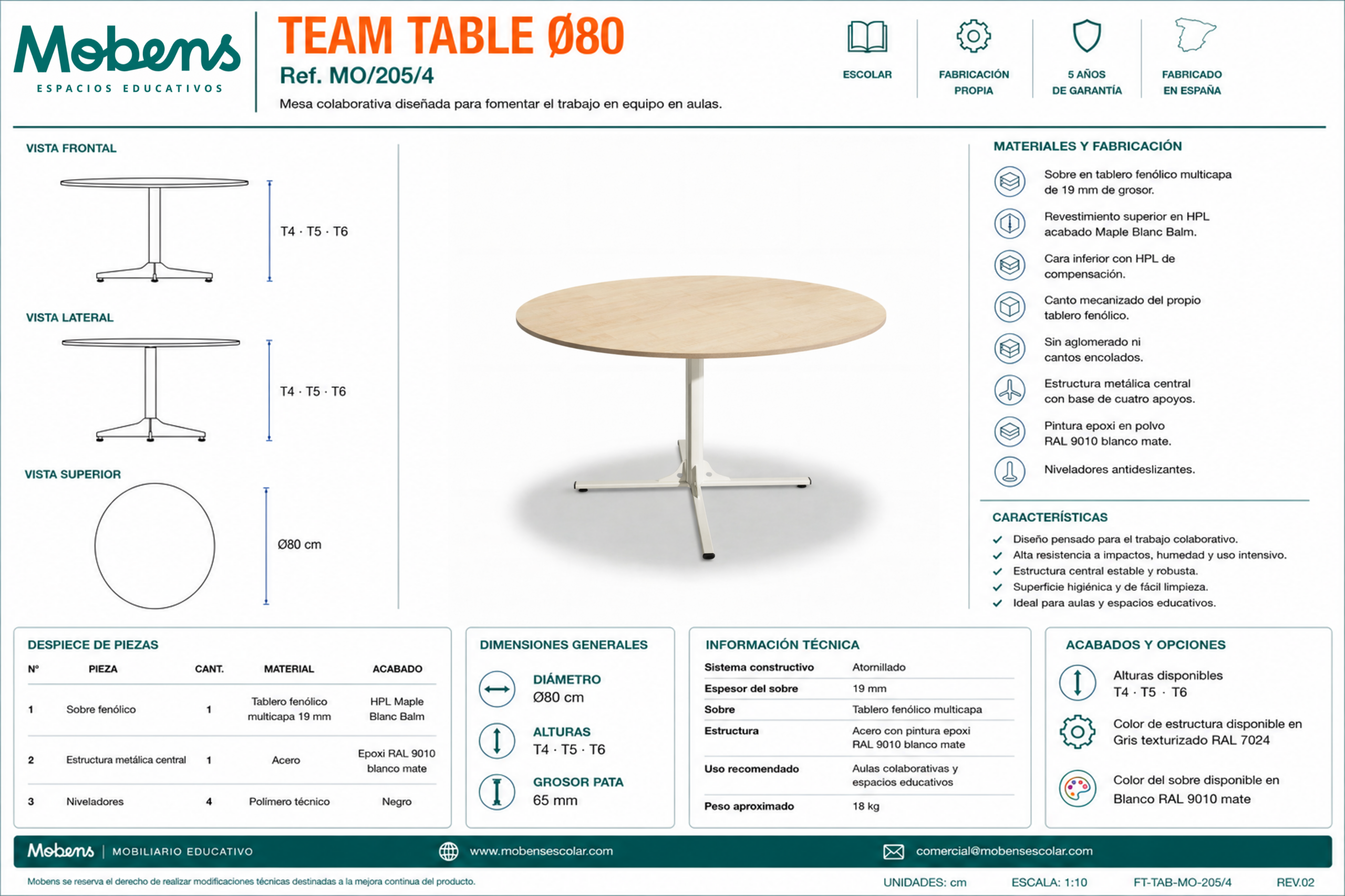 Team Table Mesa redonda - Imagen 3