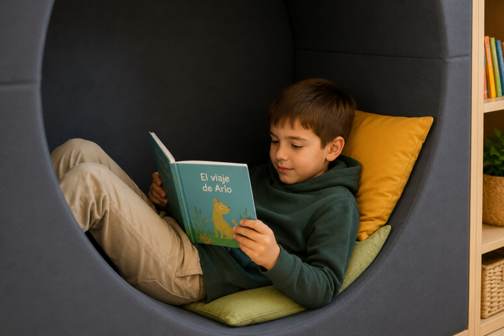 Moble de lectura Reading Chill per a biblioteca escolar
