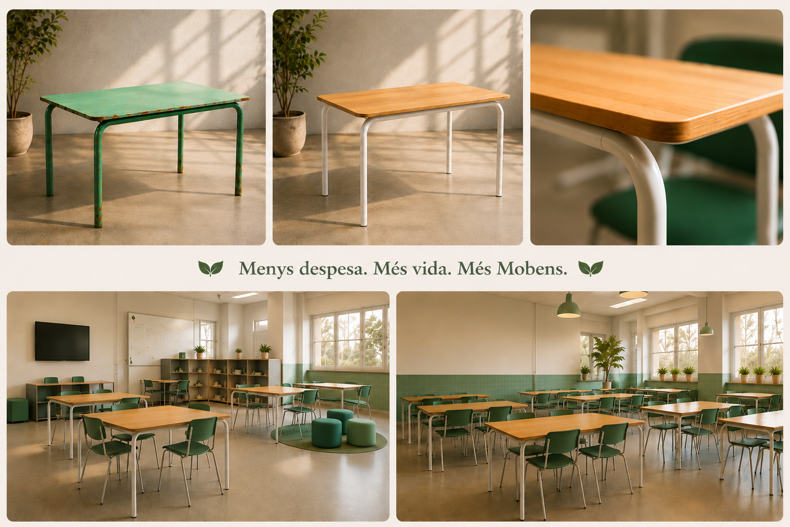 Mobiliari escolar restaurat