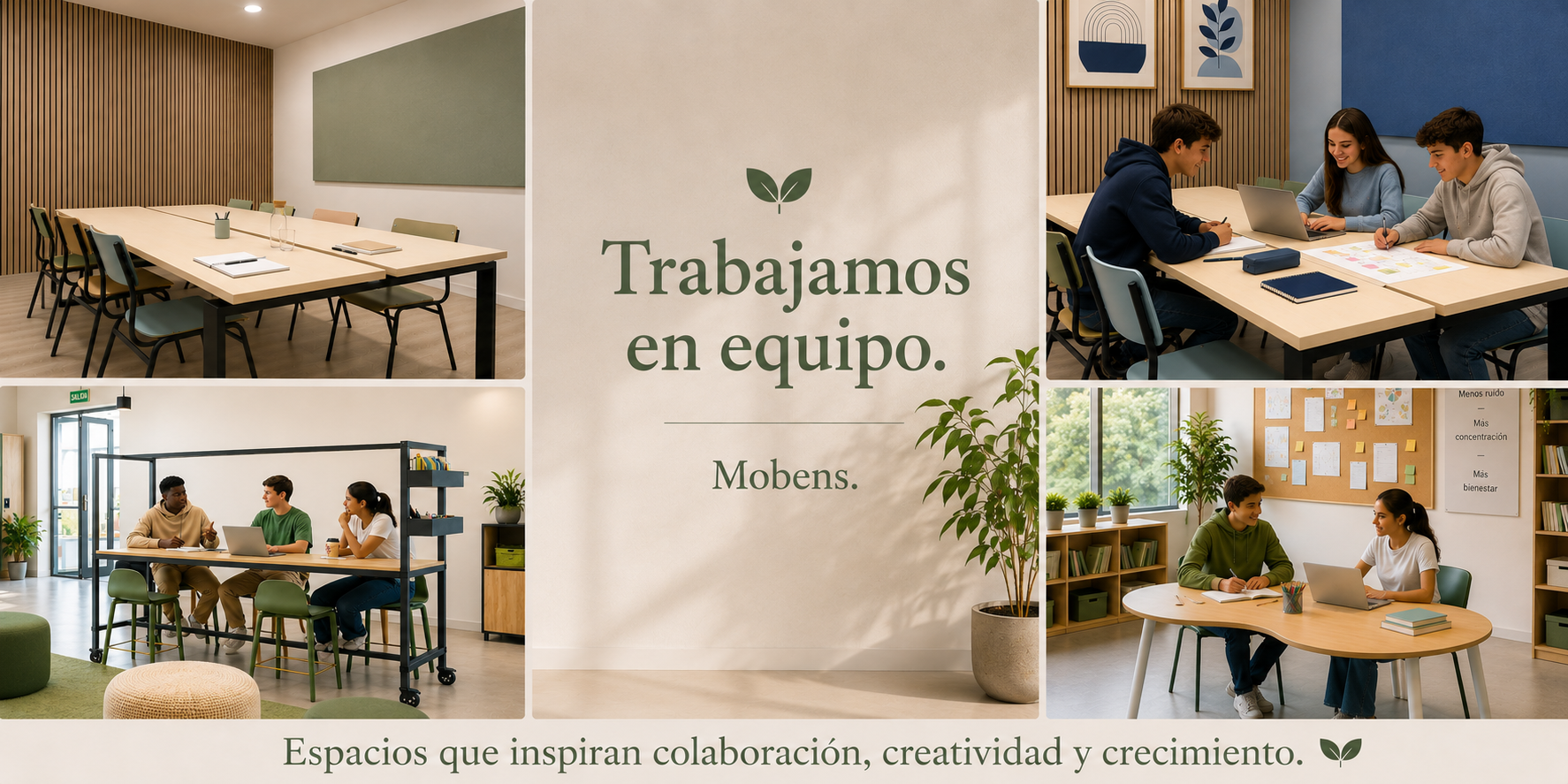Espacios educativos para trabajo en equipo Mobens