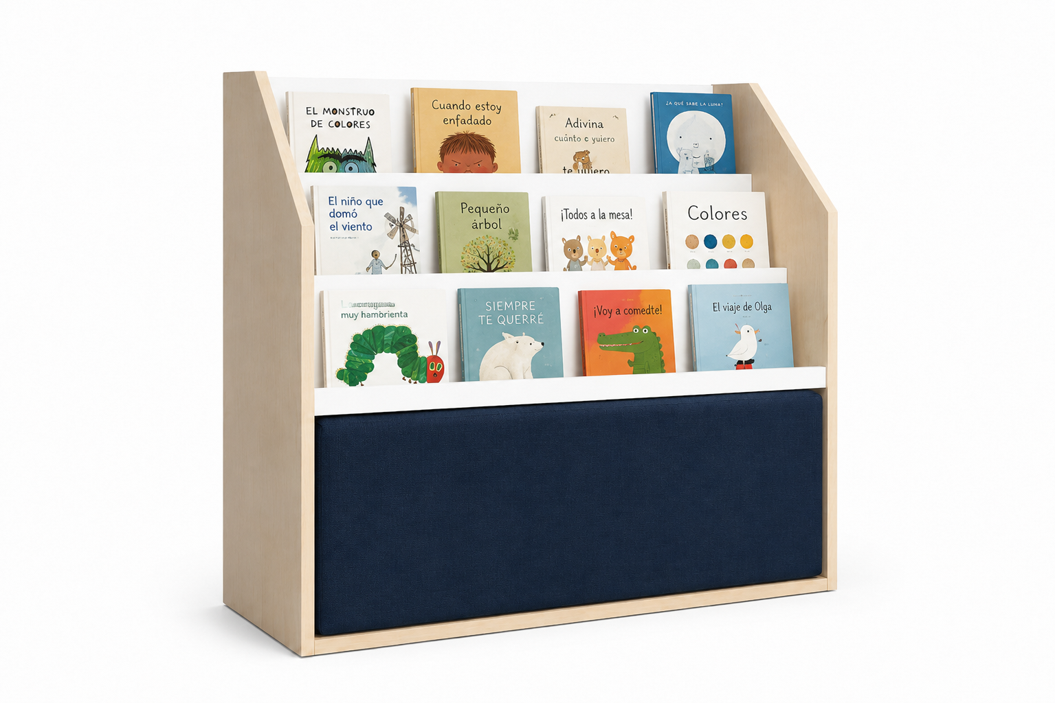Libreria expositor de libros con cojin