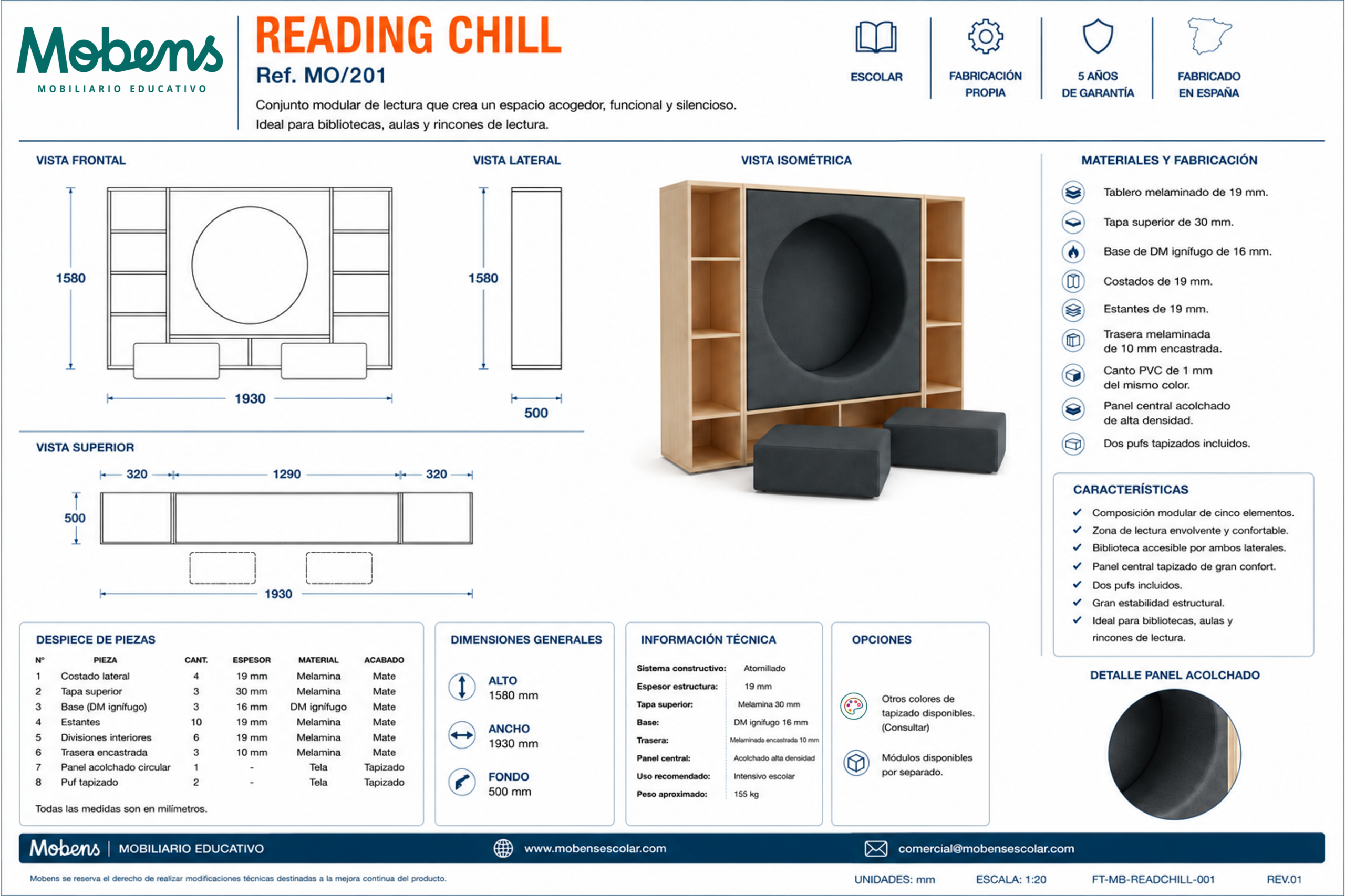 Reading Chill Mueble de Lectura - Imagen 3