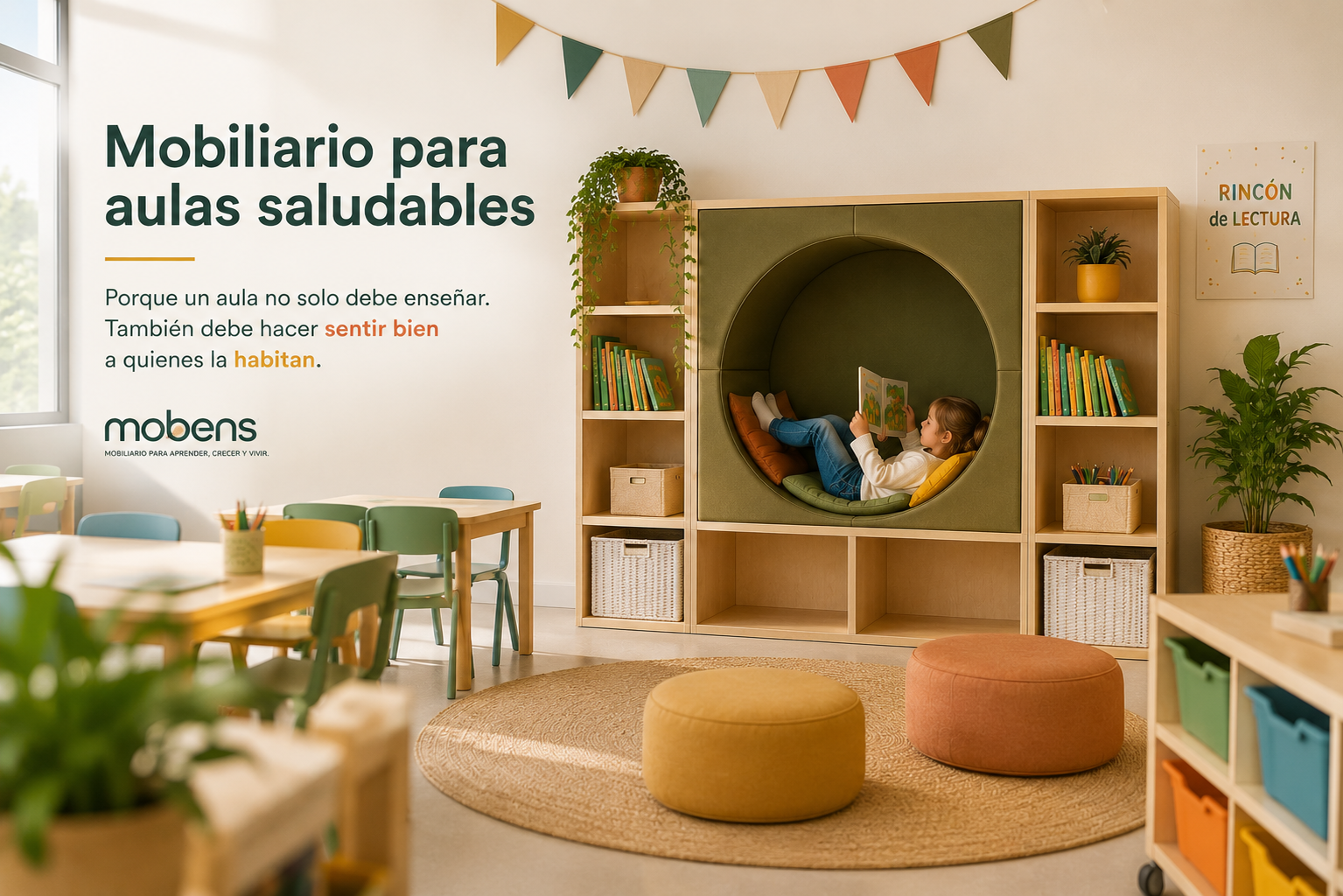 Mobiliario para aulas saludables Mobens