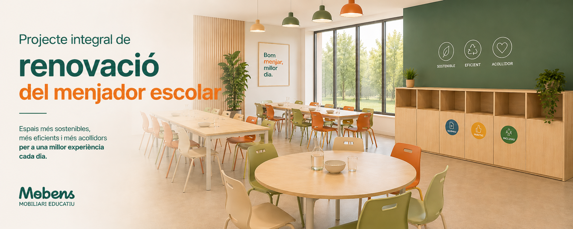 Projecte integral de renovació del menjador escolar Mobens