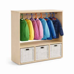 mueble escolar almacenaje perchero